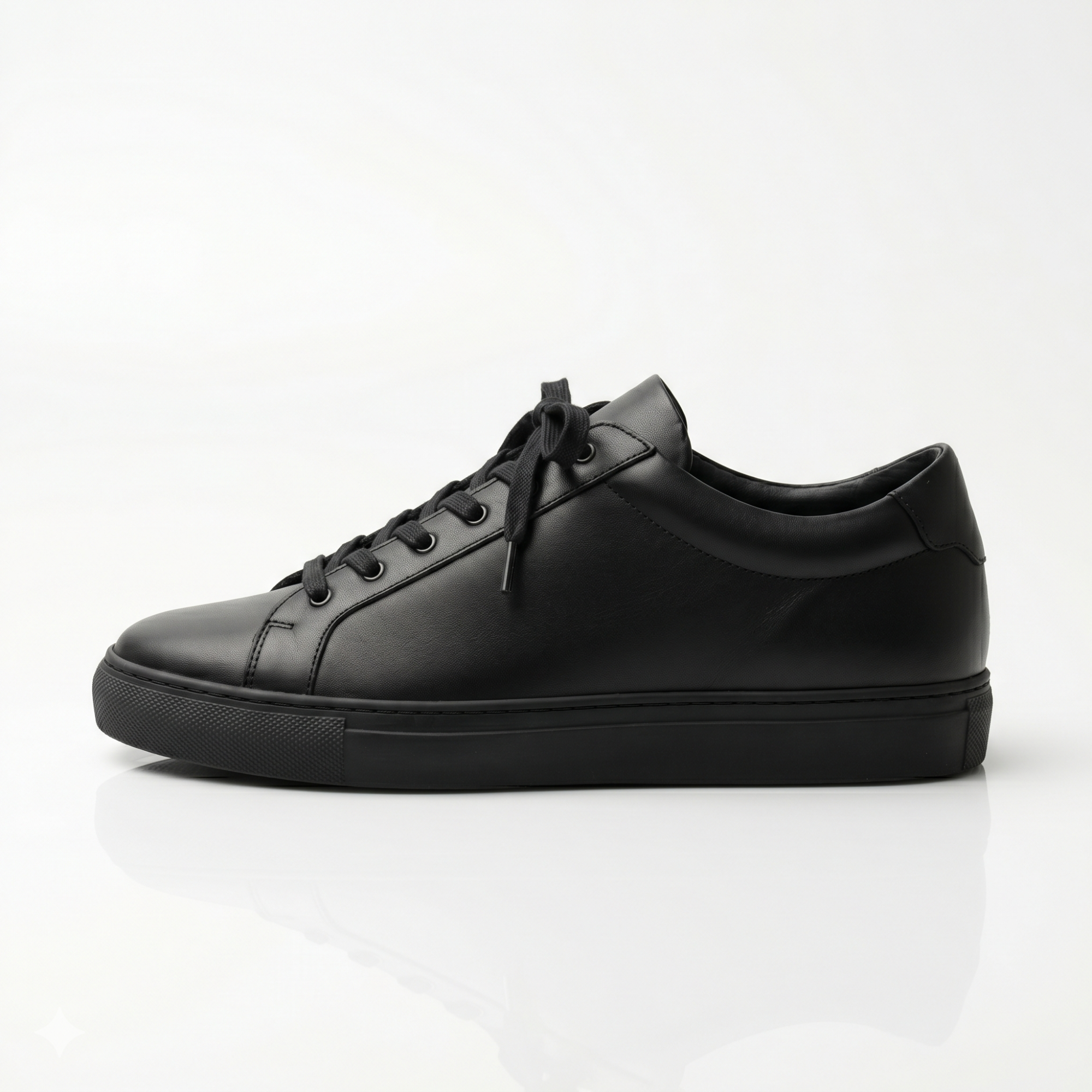 Black Ellis Leather Sneakers